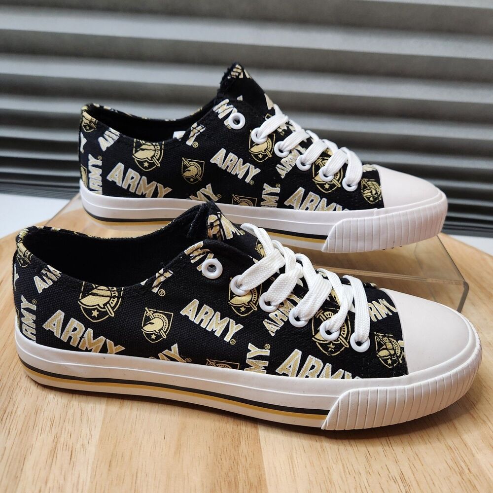 FOCO Womens Army Repeat Print Fashion Low Top Canvas Sneakers Shoes Size 7